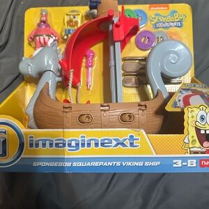Imaginext SpongeBob SquarePants VIKING SHIP Rare Playset NIB!